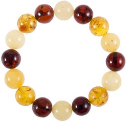 Bracelet made of multi-colored amber balls