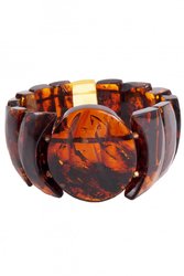 Bracelet with relief amber stones