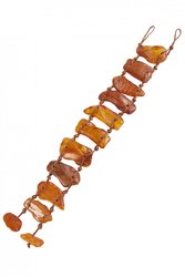 Bracelet with cognac-colored amber stones