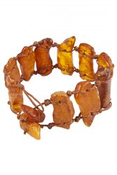 Bracelet with cognac-colored amber stones