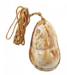 Pendant “Snail” on a wax rope