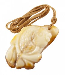 Pendant “Fish” on a waxed rope