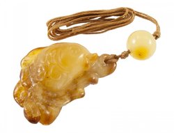 Pendant “Fish” on a waxed rope