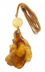 Pendant “Fish” on a waxed rope