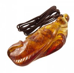 Pendant “Fish” on a waxed rope