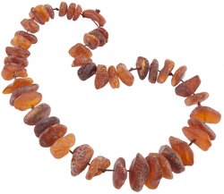 Beads-string with amber stones