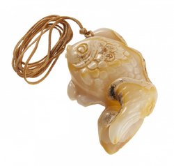 Pendant “Fish” on a waxed rope