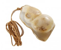 Pendant “Snail” on a wax rope