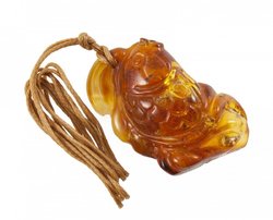 Pendant “Fish” on a waxed rope