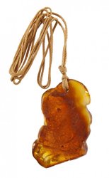 Pendant “Fish” on a waxed rope