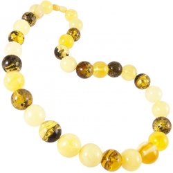 Beads with multi-colored amber beads