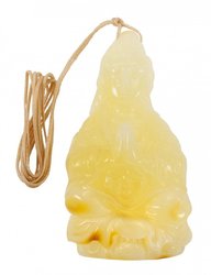 Buddha pendant on a wax rope