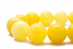 Beads made from yellow amber balls