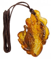 Pendant “Fish” on a waxed rope