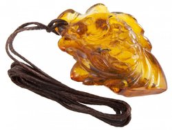 Pendant “Fish” on a waxed rope