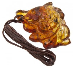 Pendant “Fish” on a waxed rope