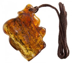 Pendant “Fish” on a waxed rope