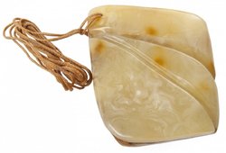 Amber pendant on a waxed rope