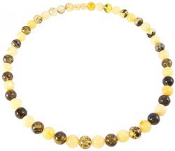 Beads made from amber beads “Zebra”