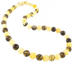 Beads made from amber beads “Zebra”