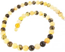 Beads made from amber beads “Zebra”