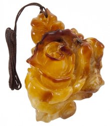 "Rose" pendant on a wax rope