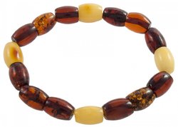 Bracelet made of figured amber stones