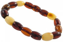 Bracelet made of figured amber stones