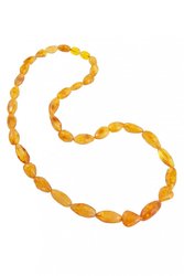 Beads made of honey-colored amber stones