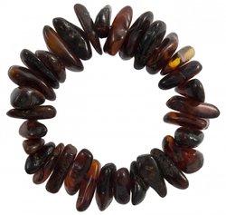 Bracelet made of dark amber stones