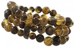 Multi-row amber bracelet