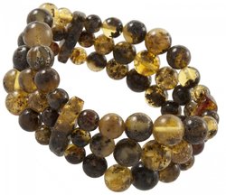 Multi-row amber bracelet