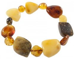 Bracelet made of different sizes of amber stones