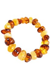 Bracelet made of polished amber stones