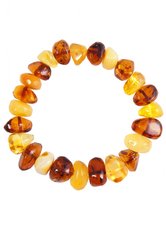 Bracelet made of polished amber stones