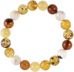 Bracelet made of multi-colored amber balls