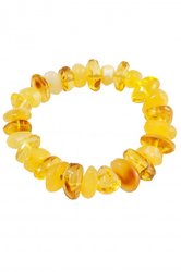 Bracelet made of polished amber stones