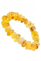 Bracelet made of polished amber stones