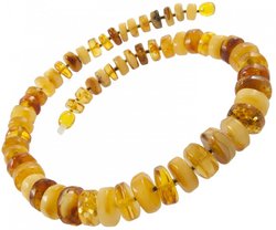 Amber beads made of stones