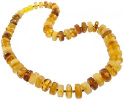 Amber beads made of stones