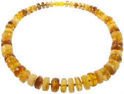 Amber beads made of stones