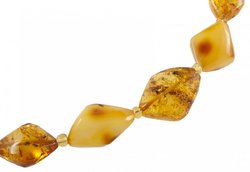 Amber beads made of stones