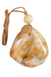 Amber pendant of natural color with different shades