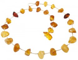 Beads-string with amber stones