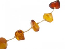 Beads-string with amber stones