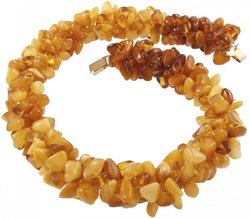 Braided amber beads "Collar"