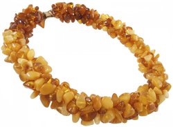 Braided amber beads "Collar"