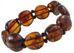 Bracelet made of dark amber stones