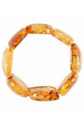 Bracelet made of figured amber stones