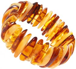 Bracelet made of amber stones-prongs